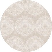 Rond tafelzeil brocanterie beige (ca. 137cm)