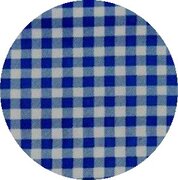 Rond Mexicaans tafelzeil ruitjes donkerblauw (120cm)