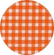 Rond Mexicaans tafelzeil ruitjes oranje (120cm)