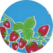 Rond Mexicaans tafelzeil aardbei blauw (120cm)