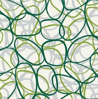 35x140cm Restje tafelzeil bubbles green