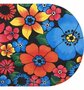 Ovaal Mexicaans tafelzeil Rain of flowers zwart (120cm breed)