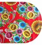 Ovaal Mexicaans tafelzeil floral rood