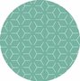 Rond tafelzeil geometrisch turquoise (140cm)