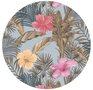 Groot rond tafelzeil Hawaii bloemen blauw