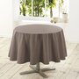 Extra groot rond tafelkleed taupe 180cm